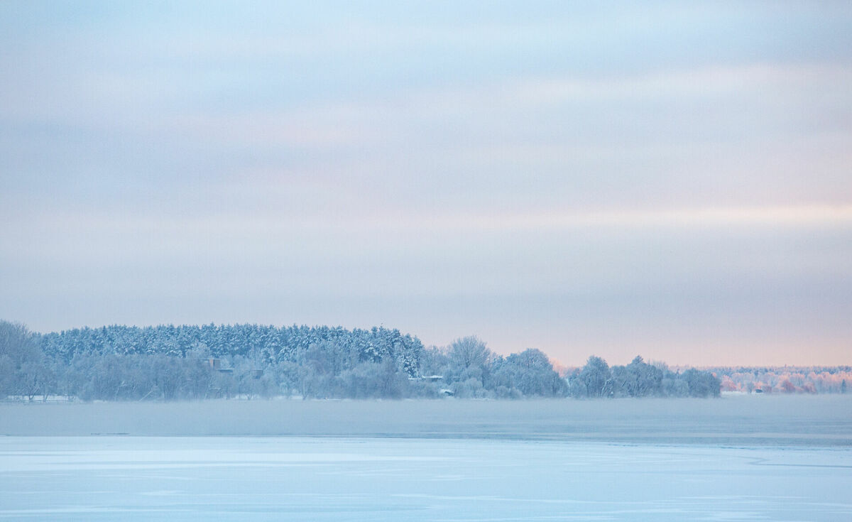 Ainava ar Daugavu pie Ogres ziemā. Foto: Edijs Pālens/LETA