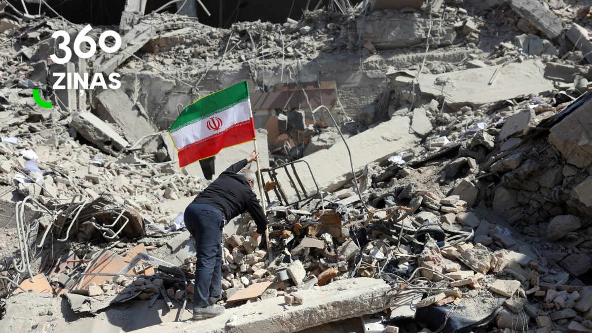 Postījumi Irānas galvaspilsētā Teherānā. Foto: EPA/ABEDIN TAHERKENAREH