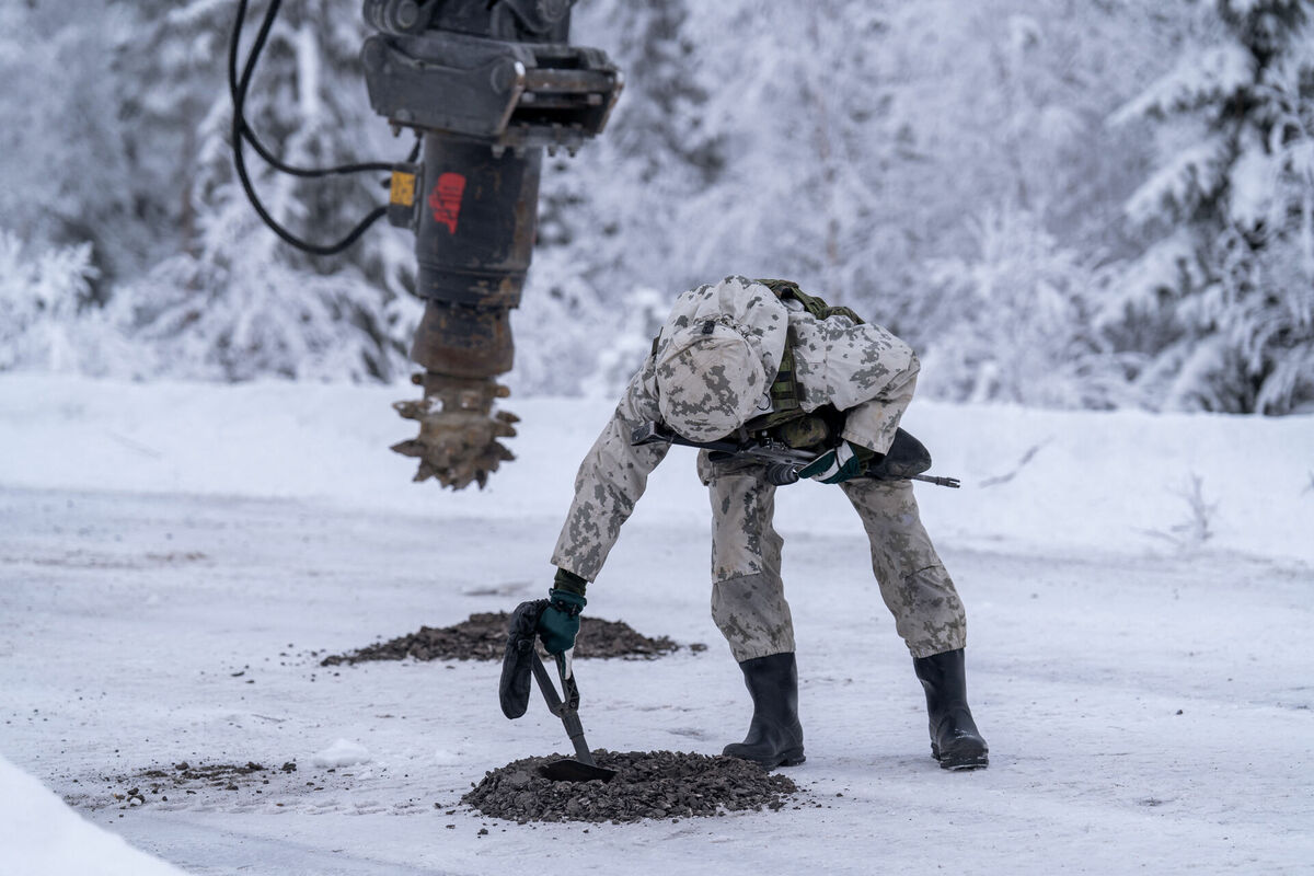 Somijas karavīrs. Foto: Alessandro RAMPAZZO / AFP / Scanpix