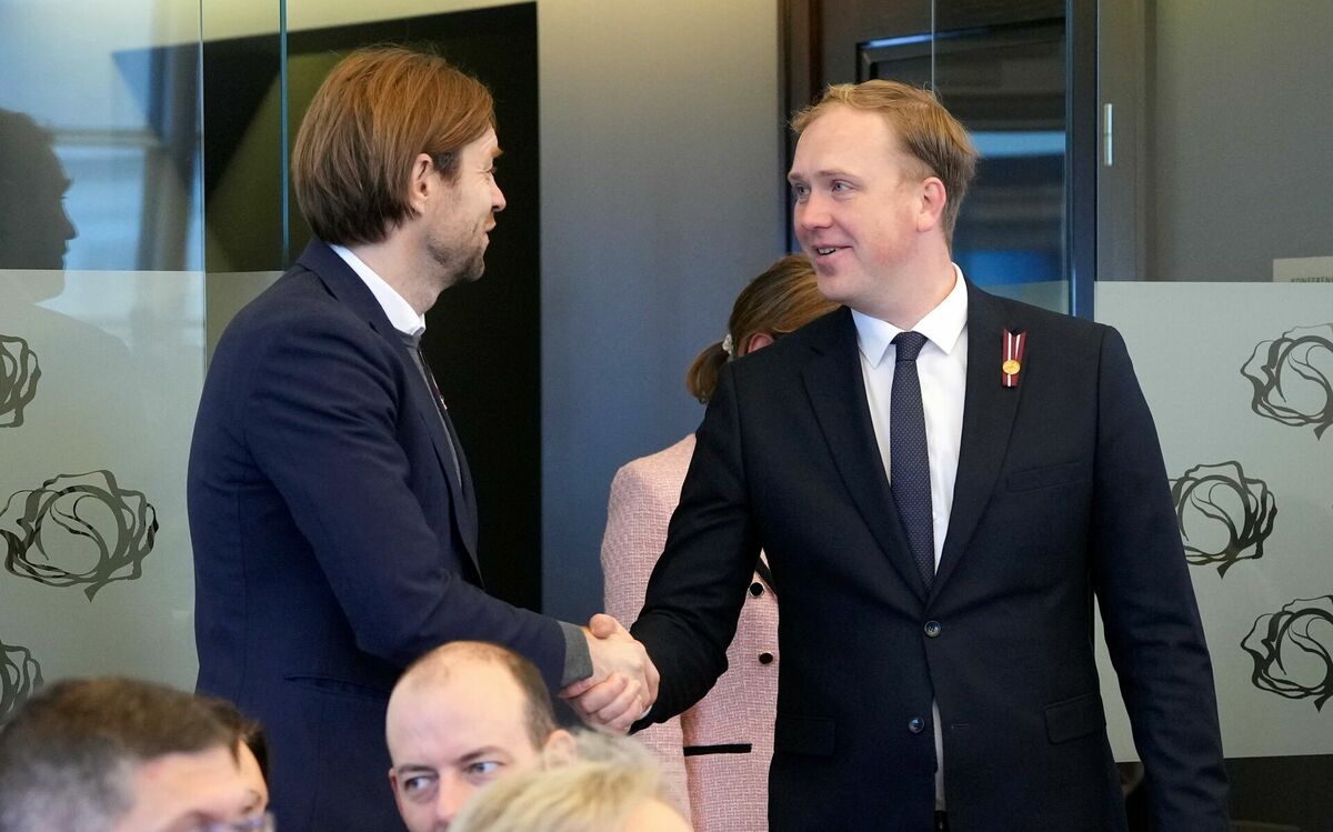 Kaspars Gorkšs un Viktors Valainis. Foto: LETA