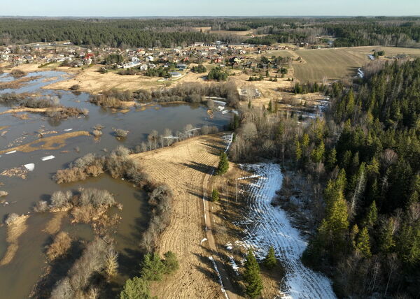 Pārplūdusi Abava pie Kandavas. Foto: LETA