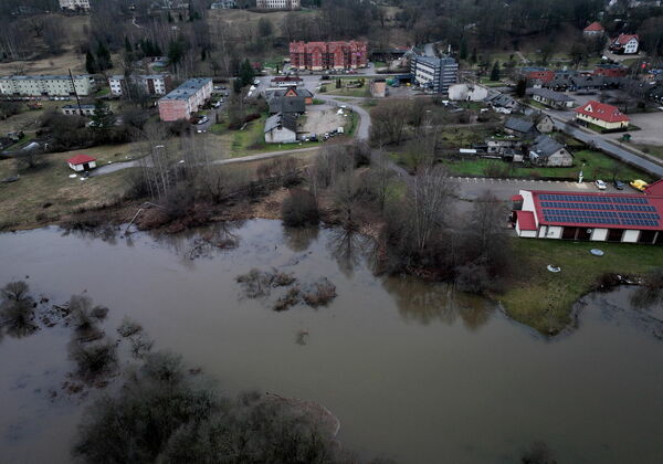 Pārplūdusi Abava pie Kandavas. Foto: LETA