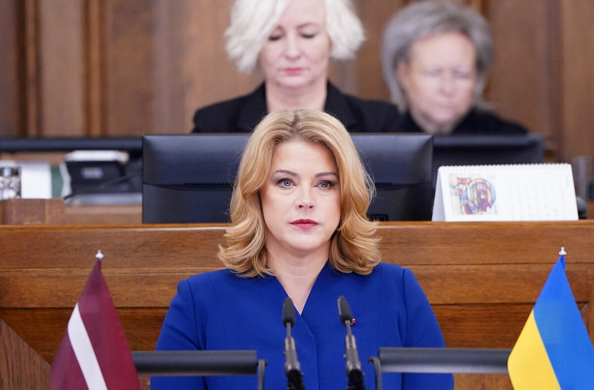 Ministru prezidente Evika Siliņa. Foto: LETA