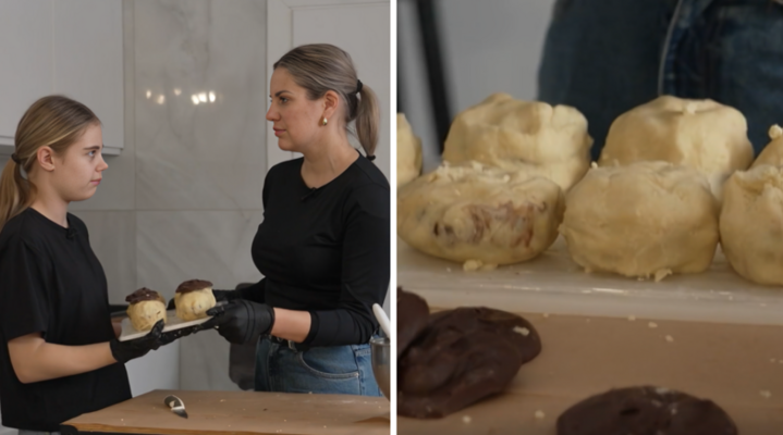 Ekrānuzņēmumi no raidījuma "Ģimene burkā"