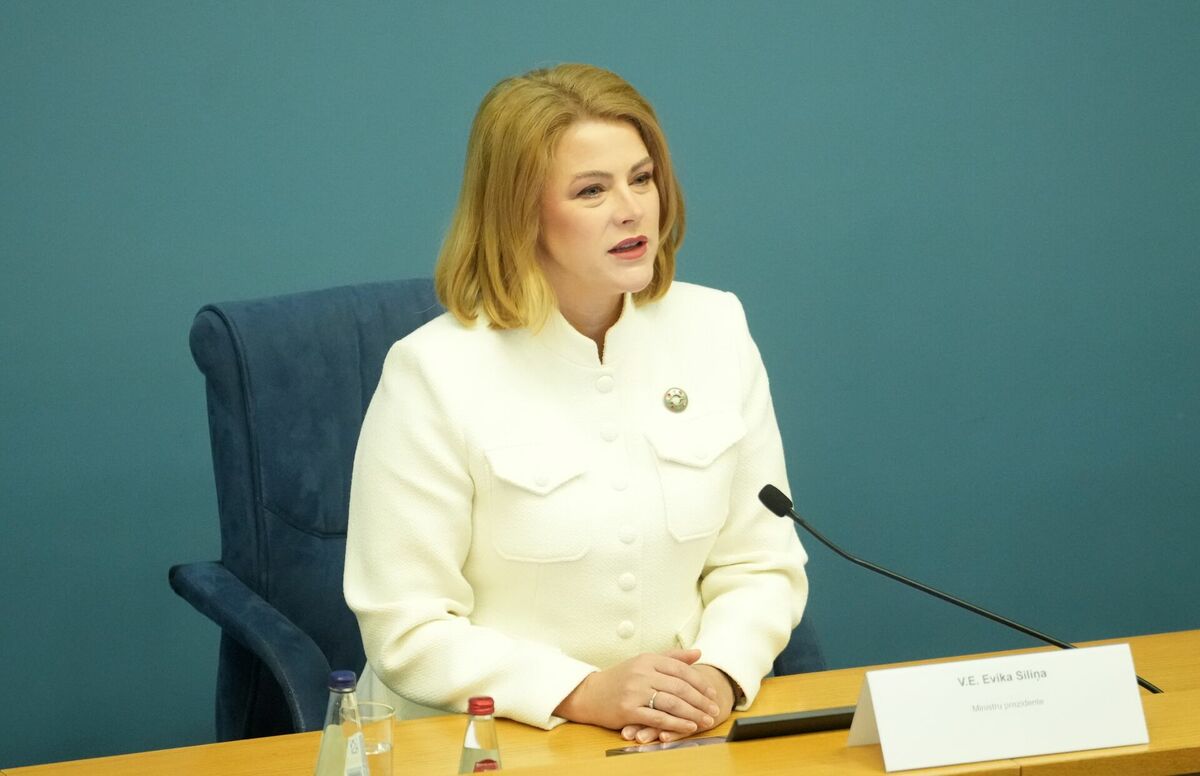 Ministru prezidente Evika Siliņa. Foto: LETA