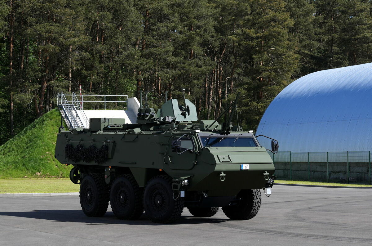 "Patria" 6x6 bruņumašīna. Foto: LETA