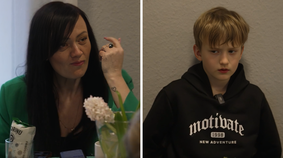 Ekrānuzņēmums no raidījuma "Ģimene burkā"