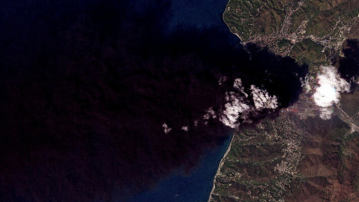 Satelīta uzņēmums - Tuapse, Krievija 16. aprīlī. Foto:  Planet Labs PBC