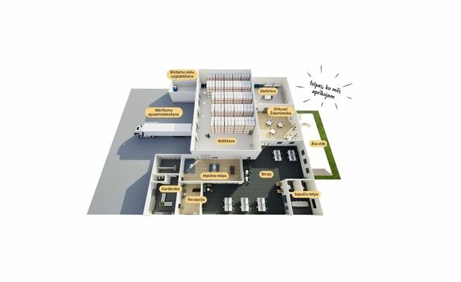 Interjera projektēšana birojiem un industriālajiem objektiem. Foto: AJ Produkti