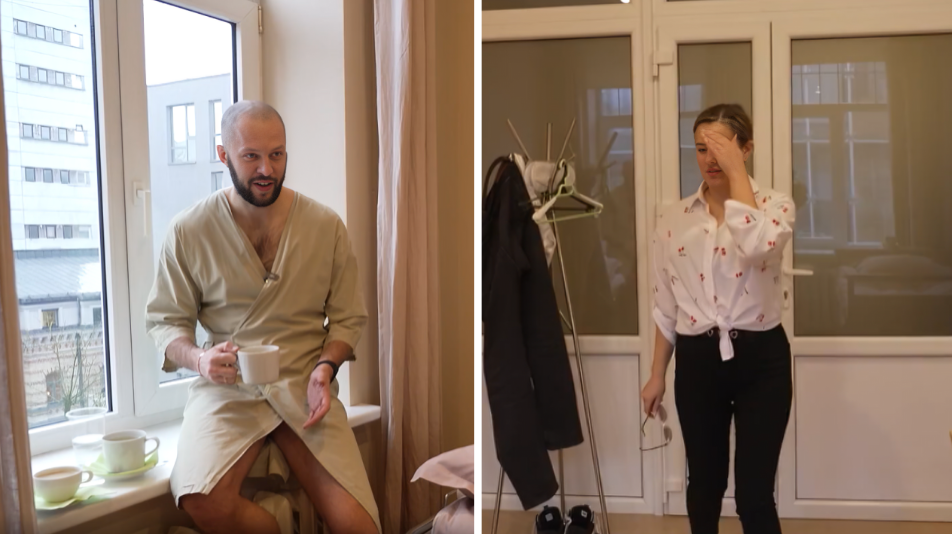 Ekrānuzņēmumi no raidījuma "Ģimene burkā"