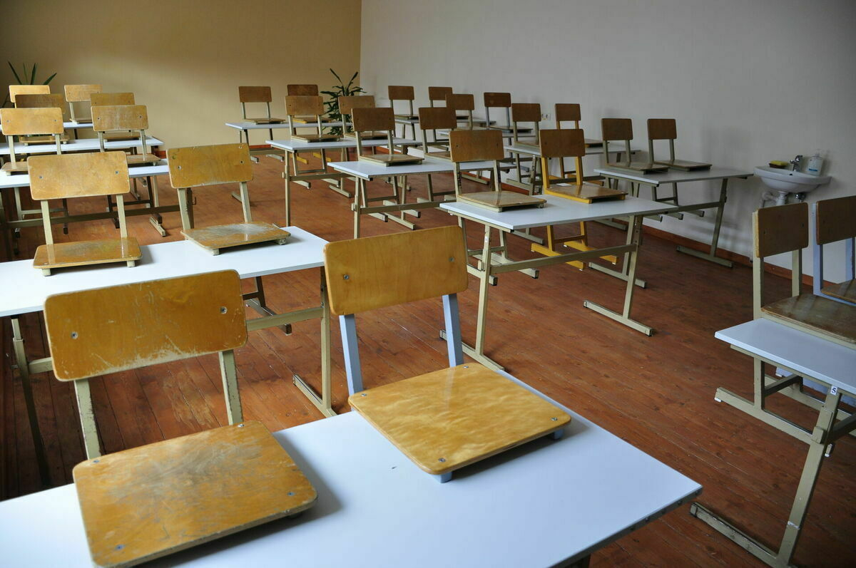 Tukša mācību klase. Foto: Ivars Soikāns/LETA