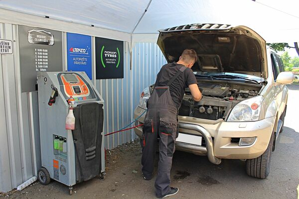 Auto kondicionieru diagnostika, Foto: Riepugaraza.lv / Riepu garāža