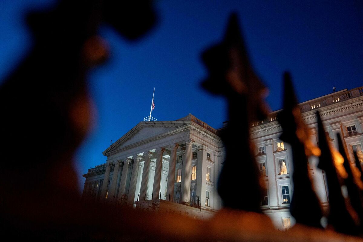 ASV Finanšu ministrijas ēka Vašingtonā. Foto: Stefani Reynolds / AFP
