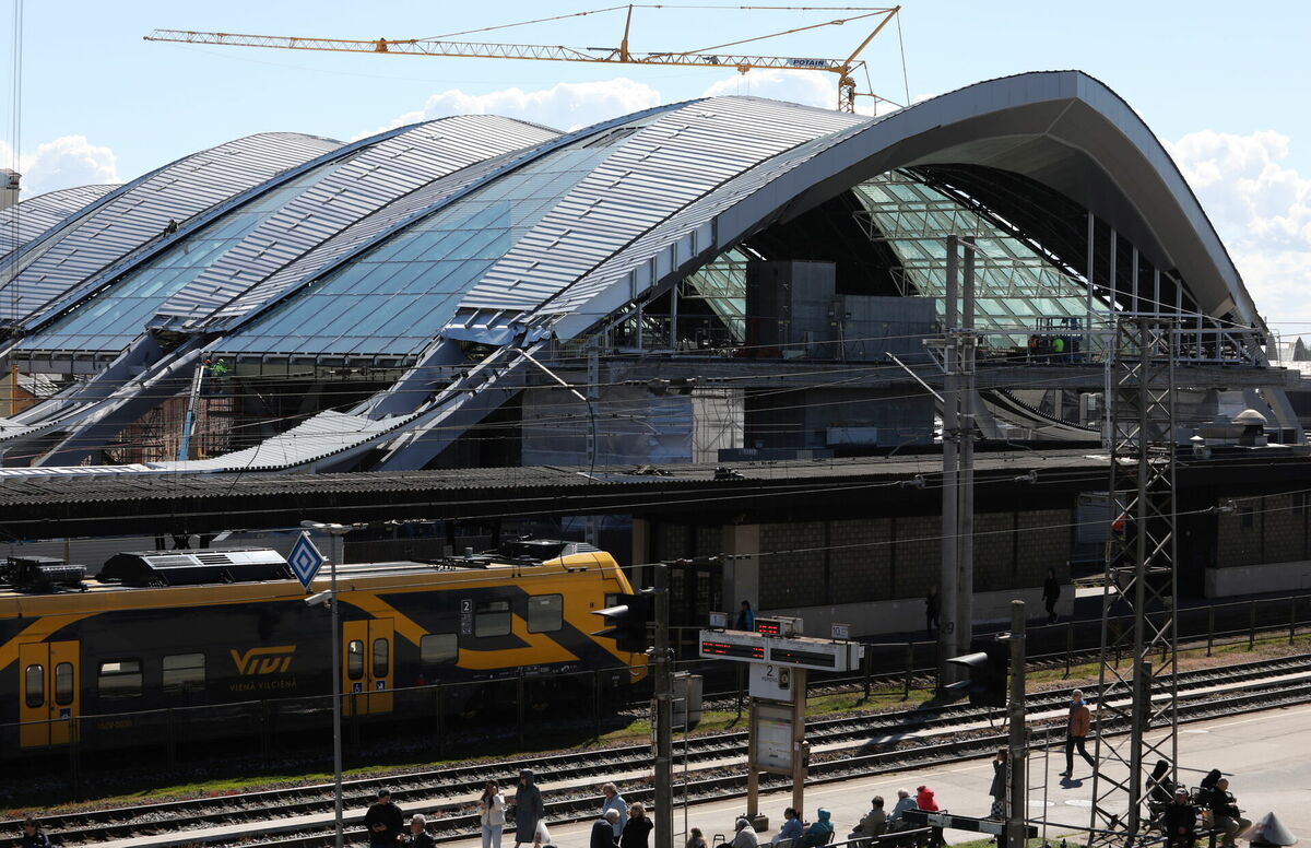 "Rail Baltica" Rīgas Centrālā mezgla būvniecības darbi. Foto: Lita Millere/LETA
