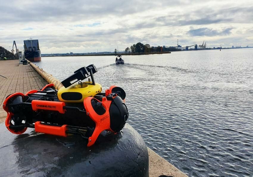 Zemūdens drons. Foto: Rīgas Brīvosta