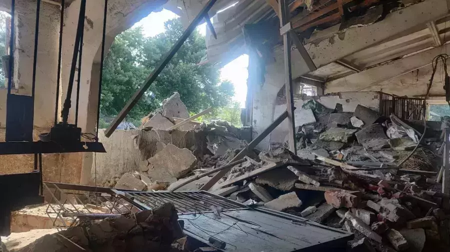 Dronu radītie postījumi Ukrainā. Foto: Oleh Hryhorov /Telegram