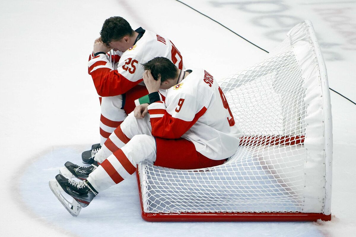 Krievu hokejisti 2021. gadā. Foto: Tom Pennington/Getty Images/AFP/Scanpix