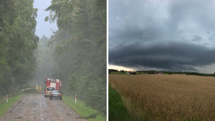 Ceturtdienas negaiss Lietuvā. Foto: Meteo LT/Facebook