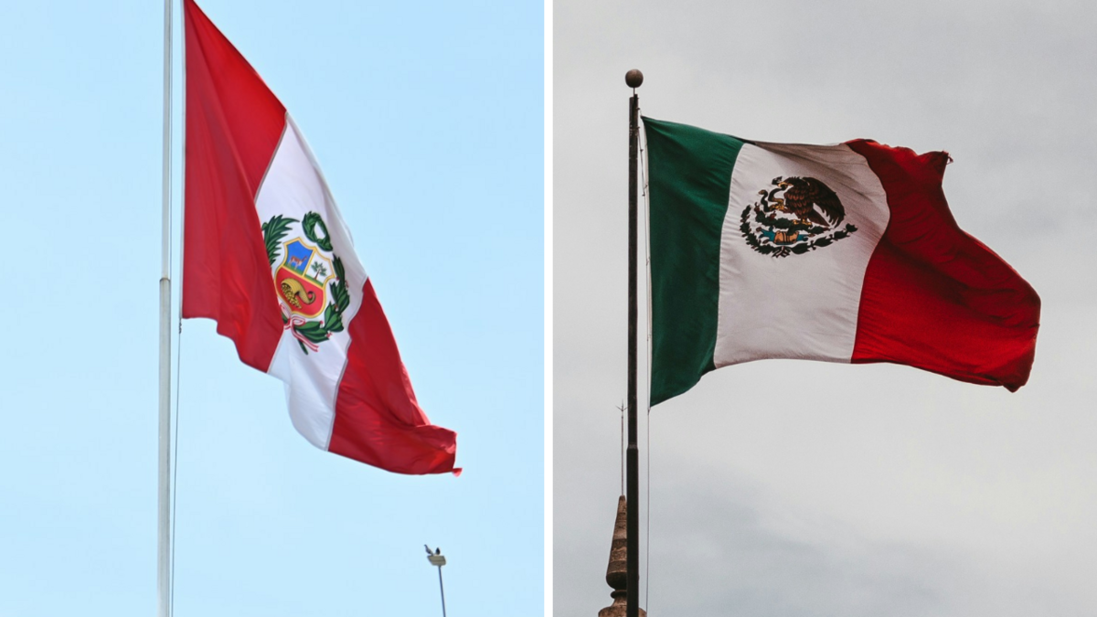 Peru un Meksikas karogi. Foto: Unsplash