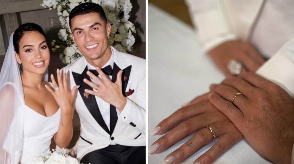 Džordžīna Rodrigesa un Krištianu Ronaldu. Foto: Instagram/@piersmorgan; @cristiano
