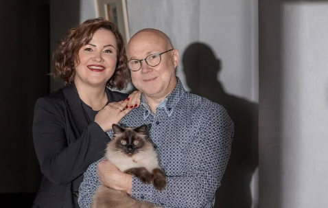 Henrieta un Andrejs Verhoustinski. Foto: Facebook /@HenrietaVerhoustinska