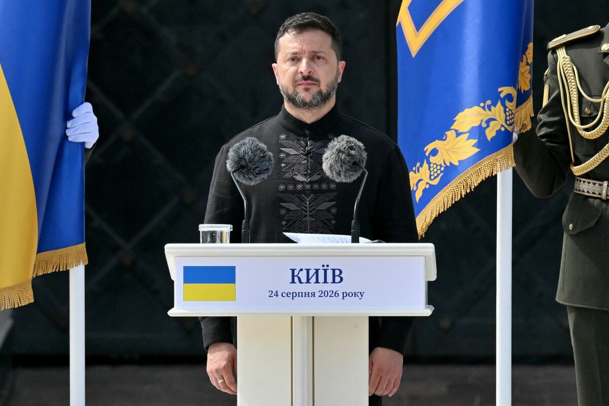 Volodimirs Zeleskis. Foto: scanpix/Sergei SUPINSKY / AFP