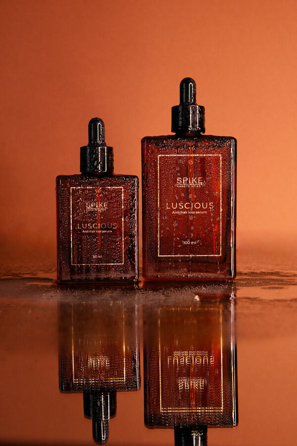Spike LUSCIOUS serums matu izkrišanas samazināšanai un augšanas veicināšanai. Foto: Spike