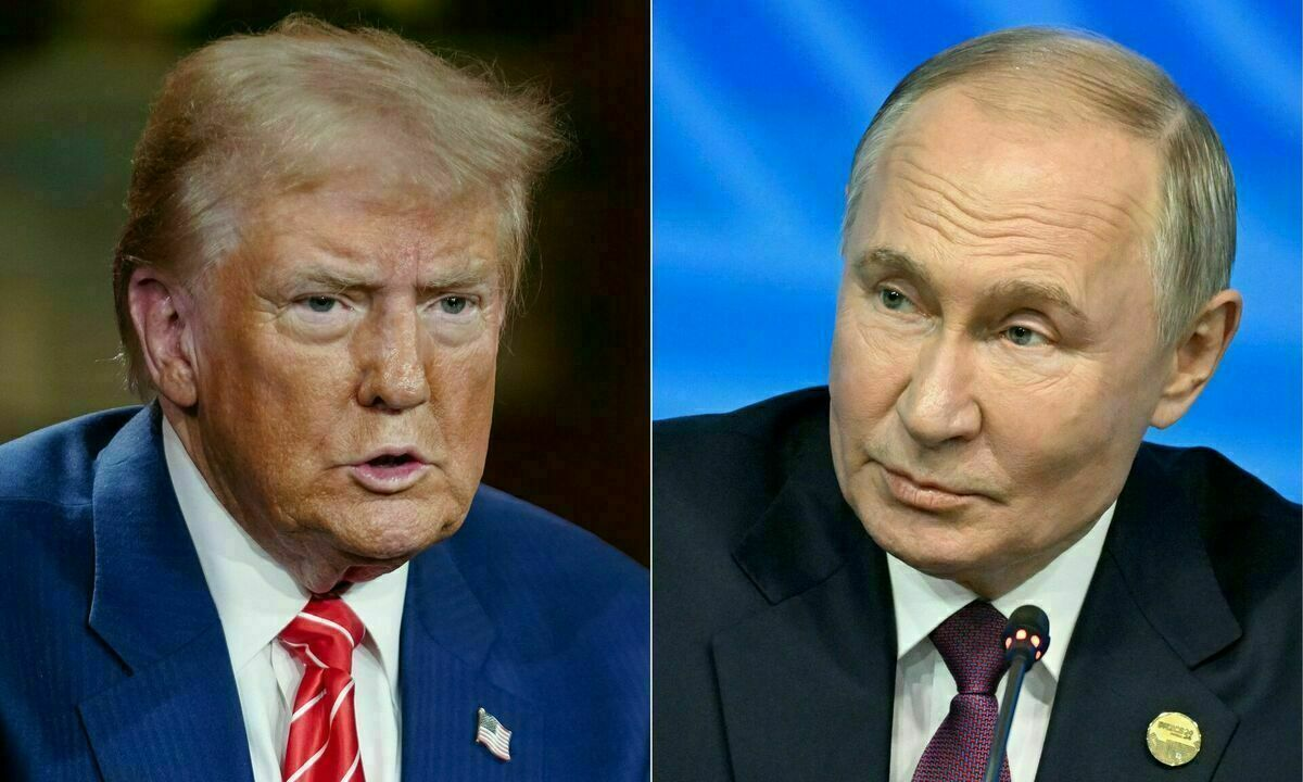 Donalds Tramps un Vladimirs Putins. Foto: Elijah Nouvelage/Alexander NEMENOV / AFP / Scanpix