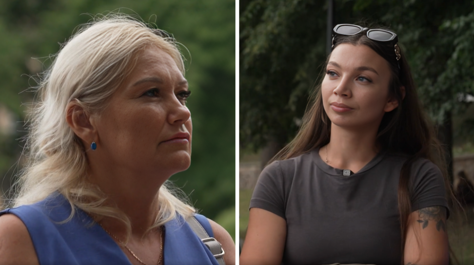Iveta un Anna. Foto: Ekrānuzņēmums no raidījuma "Limuzīns dāvanā"