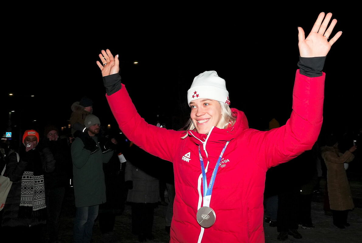 Olimpisko spēļu vicečempione, kamaniņu braucēja Elīna Ieva Bota. Foto: Evija Trifanova/LETA