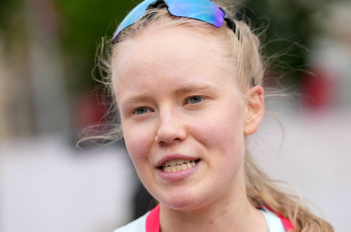 Skrējēja Agate Caune. Foto: Edijs Pālens/LETA