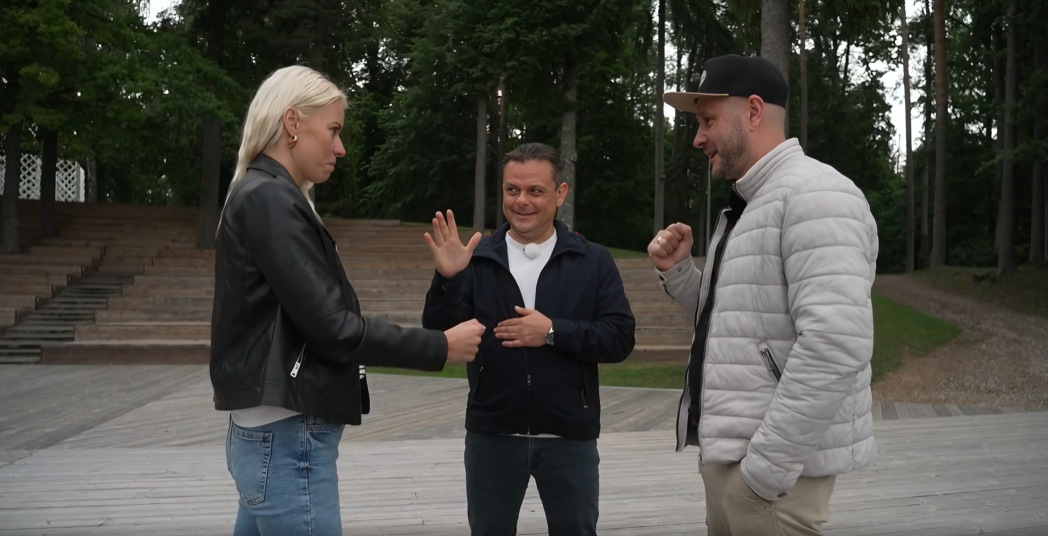 Līga, Nils un Ingars. Foto: Ekrānuzņēmums no raidījuma "Limuzīns dāvanā"