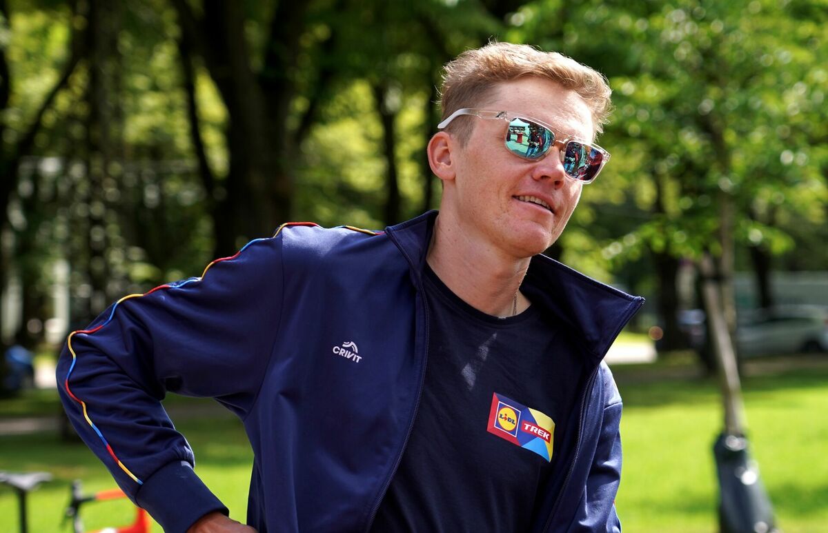 Riteņbraucējs Toms Skujiņš. Foto: Zane Bitere/LETA
