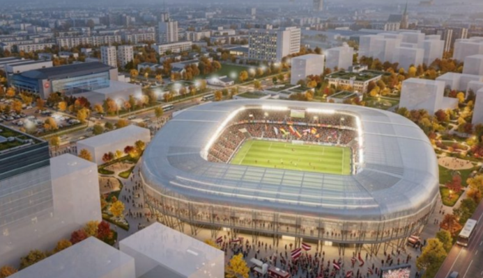 Futbola stadiona vizualizācija. Foto: Populous